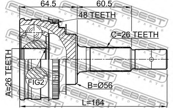 ШРУС FEBEST 0110-MCU10A48R - Фото 1