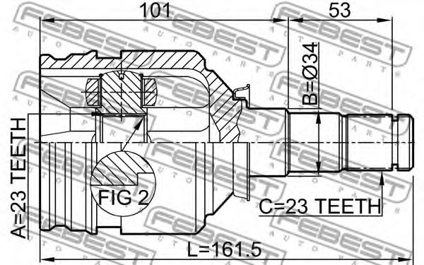 ШРКШ FEBEST 0111-1NZFE - Фото 1