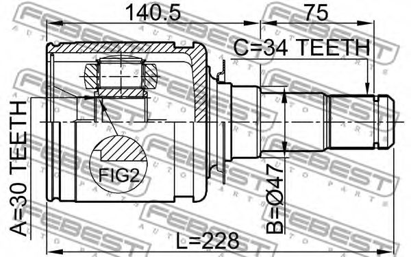 ШРУС FEBEST 0111-200 - Фото 1