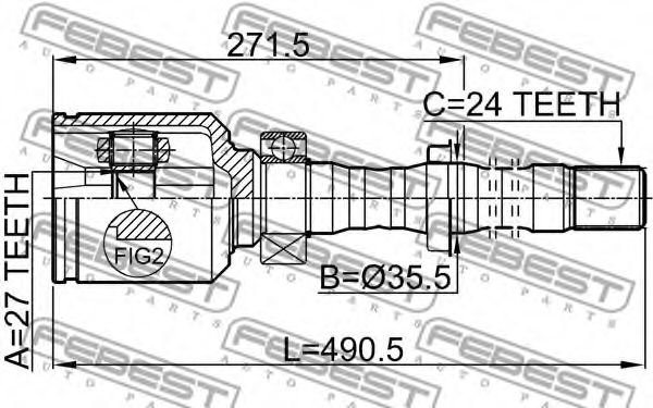 ШРУС FEBEST 0111-ACA31RH - Фото 1