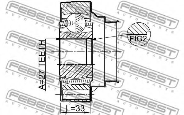ШРУС FEBEST 0111-ACU10 - Фото 1