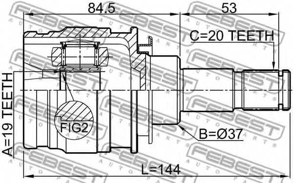 ШРУС FEBEST 0111-ALA49R - Фото 1