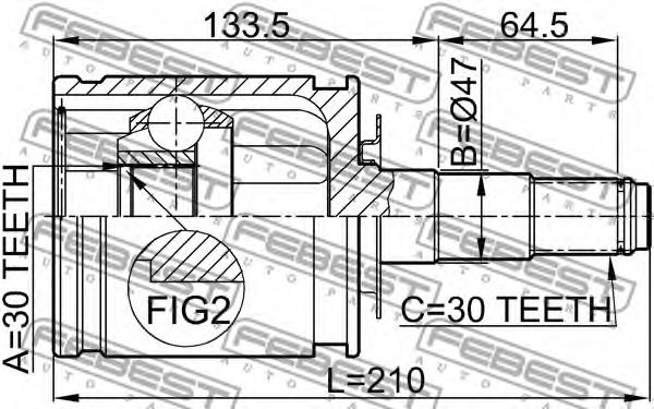 ШРУС FEBEST 0111-FZJ100 - Фото 1