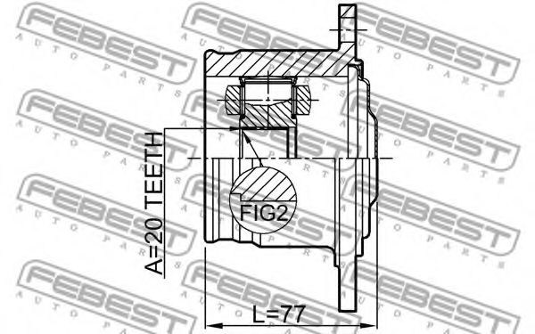 ШРУС FEBEST 0111-GX115R - Фото 1