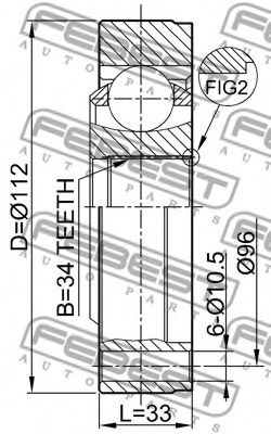 ШРУС FEBEST 0111-MCV10 - Фото 1