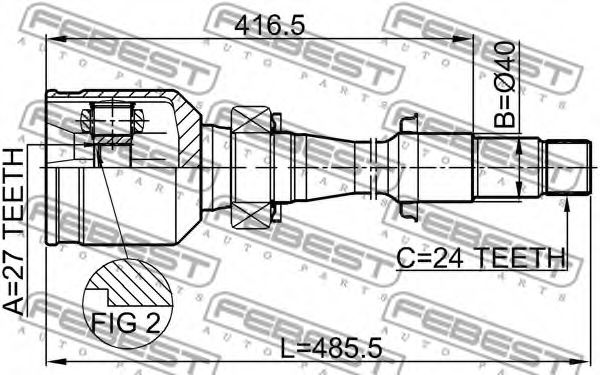ШРУС FEBEST 0111-MCV30RH - Фото 1
