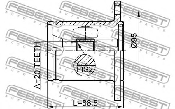 ШРУС FEBEST 0111-MHU38R - Фото 1