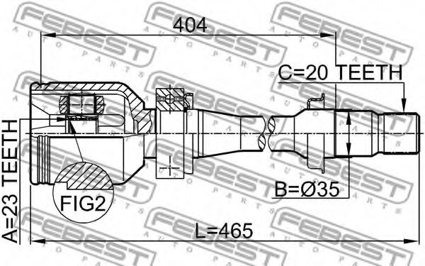 ШРУС FEBEST 0111-ST220RH - Фото 1