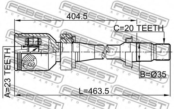 ШРУС FEBEST 0111-SXM10RH - Фото 1