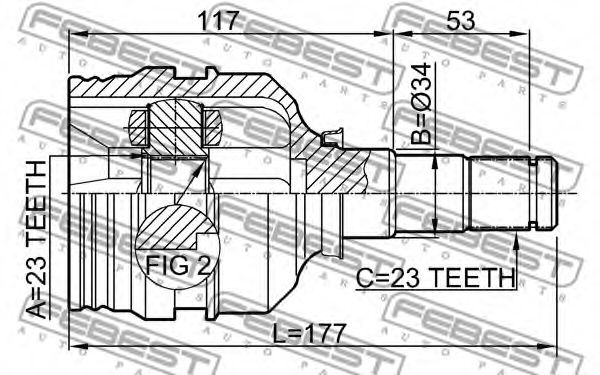 ШРУС FEBEST 0111-ZZE120 - Фото 1