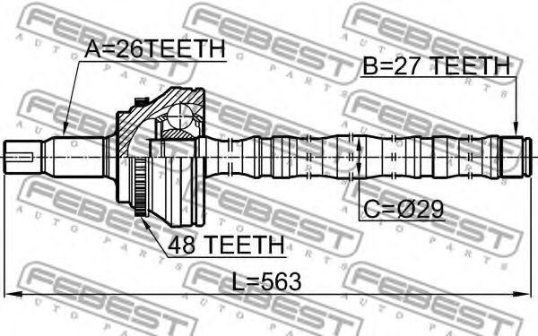 ШРКШ FEBEST 0114-ACV30A48 - Фото 1