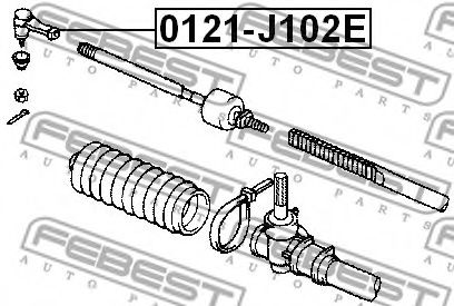 Наконечник рулевой тяги FEBEST 0121-J102E - Фото 1
