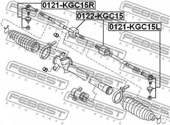 Наконечник рулевой тяги FEBEST 0121-KGC15L - Фото 1
