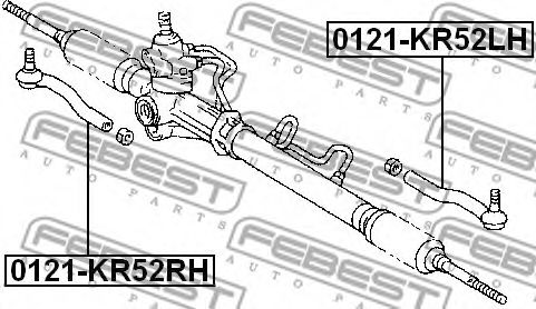 Наконечник рулевой тяги FEBEST 0121-KR52RH - Фото 1