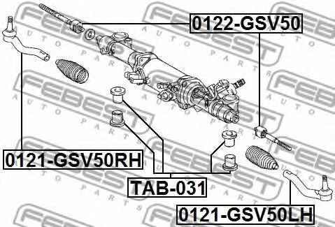 Рулевая тяга FEBEST 0122-GSV50 - Фото 1