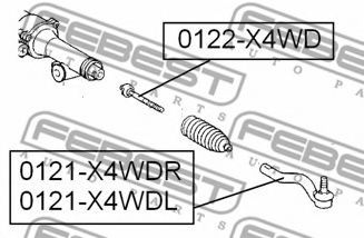 Рулевая тяга FEBEST 0122-X4WD - Фото 1