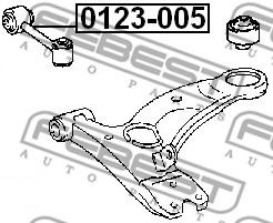 Тяга / стійка стабілізатора FEBEST 0123-005 - Фото 1