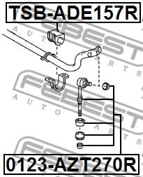 Тяга / стойка стабилизатора FEBEST 0123-AZT270R - Фото 1