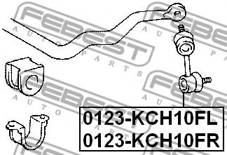 Тяга / стійка стабілізатора FEBEST 0123-KCH10FL - Фото 1