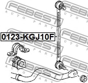 Тяга / стійка стабілізатора FEBEST 0123-KGJ10F - Фото 1