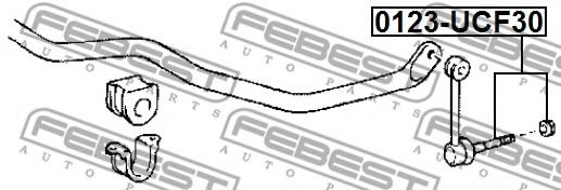 Тяга / стійка стабілізатора FEBEST 0123-UCF30 - Фото 1