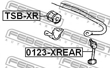 Тяга / стойка стабилизатора FEBEST 0123-XREAR - Фото 1