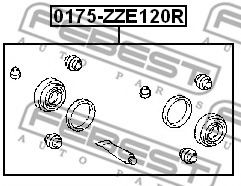 Супорт FEBEST 0175-ZZE120R - Фото 1