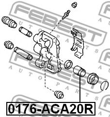 Поршень тормозного суппорта FEBEST 0176-ACA20R - Фото 1