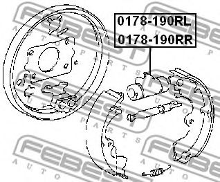 Колесный тормозной цилиндр FEBEST 0178-190RL - Фото 1