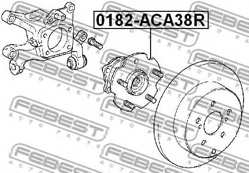 Ступица колеса FEBEST 0182-ACA38R - Фото 1