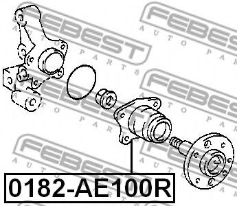 Ступица колеса FEBEST 0182-AE100R - Фото 1