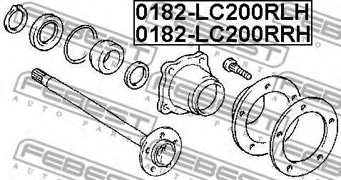 Ступица колеса FEBEST 0182-LC200RLH - Фото 1