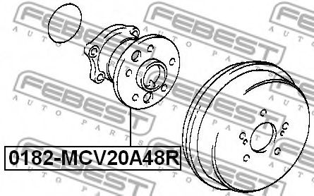 Ступиця колеса FEBEST 0182-MCV20A48R - Фото 1