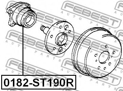 Ступица колеса FEBEST 0182-ST190R - Фото 1