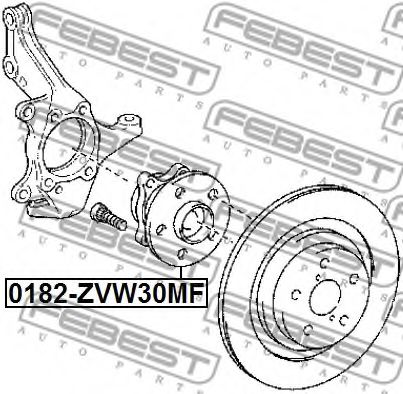 Ступиця колеса FEBEST 0182-ZVW30MF - Фото 1
