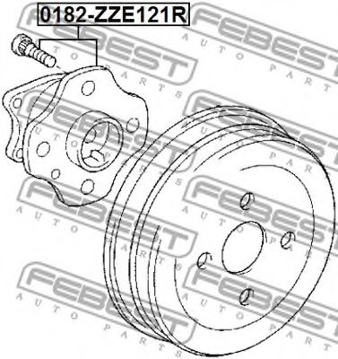 Ступица колеса FEBEST 0182-ZZE121R - Фото 1