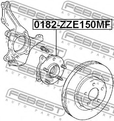 Ступица колеса FEBEST 0182-ZZE150MF - Фото 1