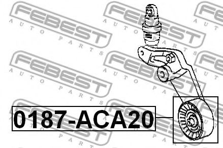 Натяжной ролик поликлинового ремня FEBEST 0187-ACA20 - Фото 1