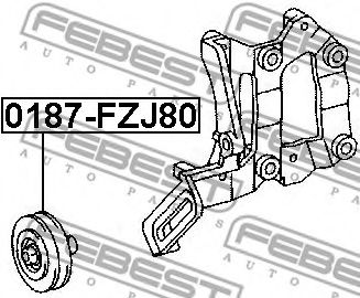 Натяжной ролик поликлинового ремня FEBEST 0187-FZJ80 - Фото 1