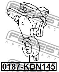 Натяжной ролик поликлинового ремня FEBEST 0187-KDN145 - Фото 1