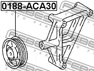 Направляющий / паразитный ролик  поликлинового ремня FEBEST 0188-ACA30 - Фото 1
