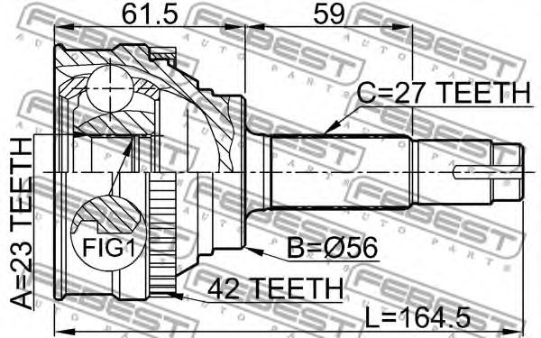 ШРУС FEBEST 0210-019A42 - Фото 1