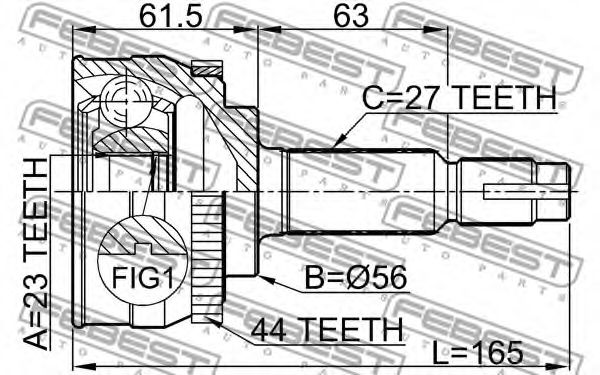 ШРУС FEBEST 0210-034A44 - Фото 1