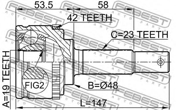 ШРКШ FEBEST 0210-043A42 - Фото 1