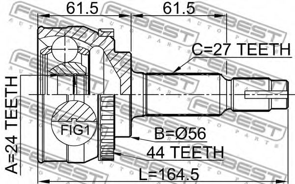 ШРУС FEBEST 0210-078A44 - Фото 1