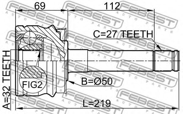 ШРУС FEBEST 0210-R20 - Фото 1