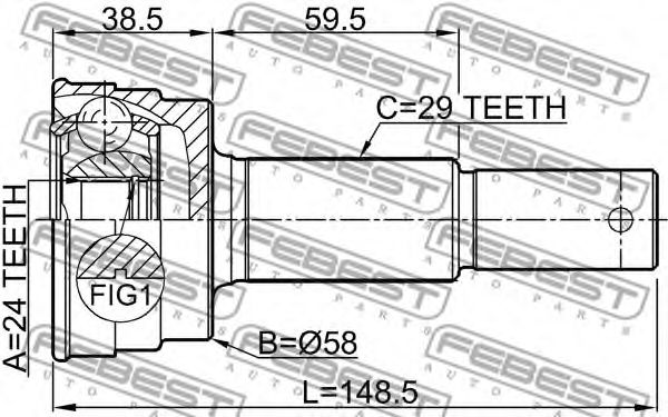 ШРКШ FEBEST 0210-Z50R - Фото 1