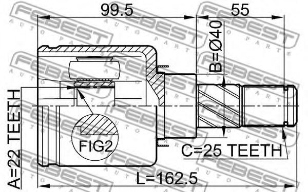 ШРУС FEBEST 0211-B10ATRH - Фото 1