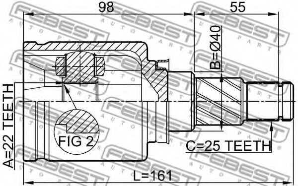 ШРУС FEBEST 0211-C11X - Фото 1