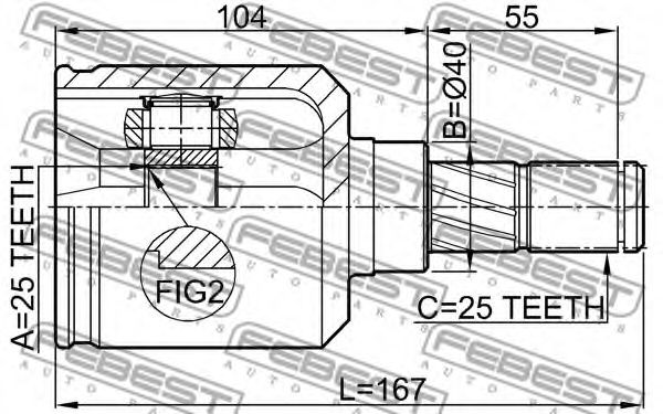 ШРКШ FEBEST 0211-P10 - Фото 1